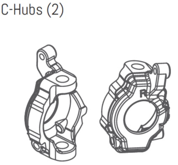 1230841 C-Hubs Absima/ADB1.4 links+rechts Front